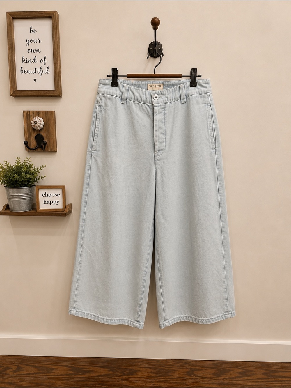 We The Free Light Wash Wide Leg Jeans